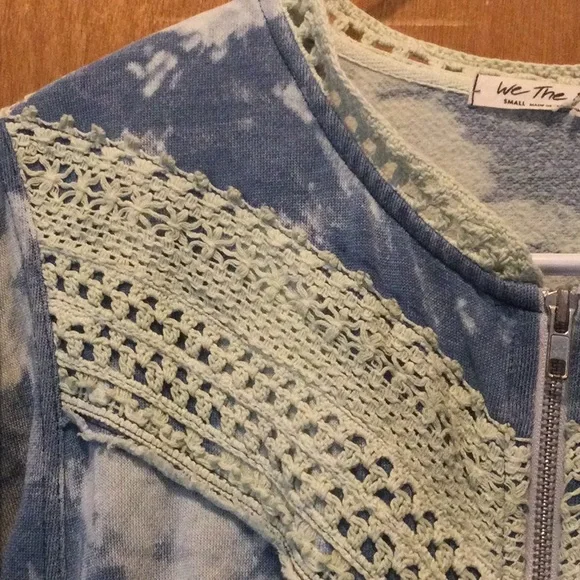 NWOT Free People Tie Dye Zip Up Sweatshirt - Picture 5 of 10